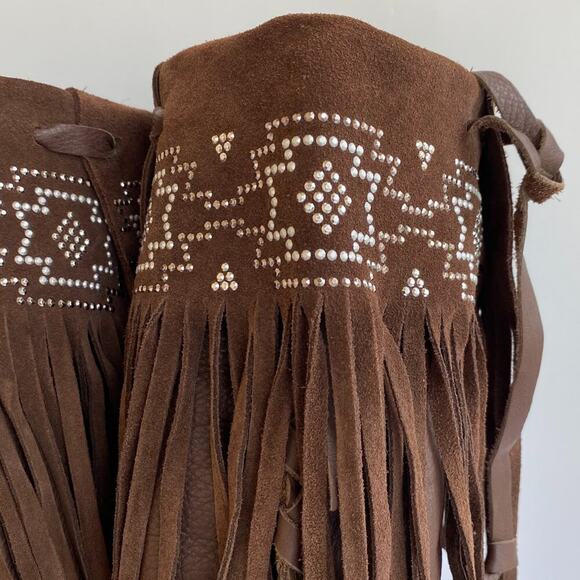 Hector Riccione slouchy moccasin style tall leather boots sz 7 - Picture 6 of 10